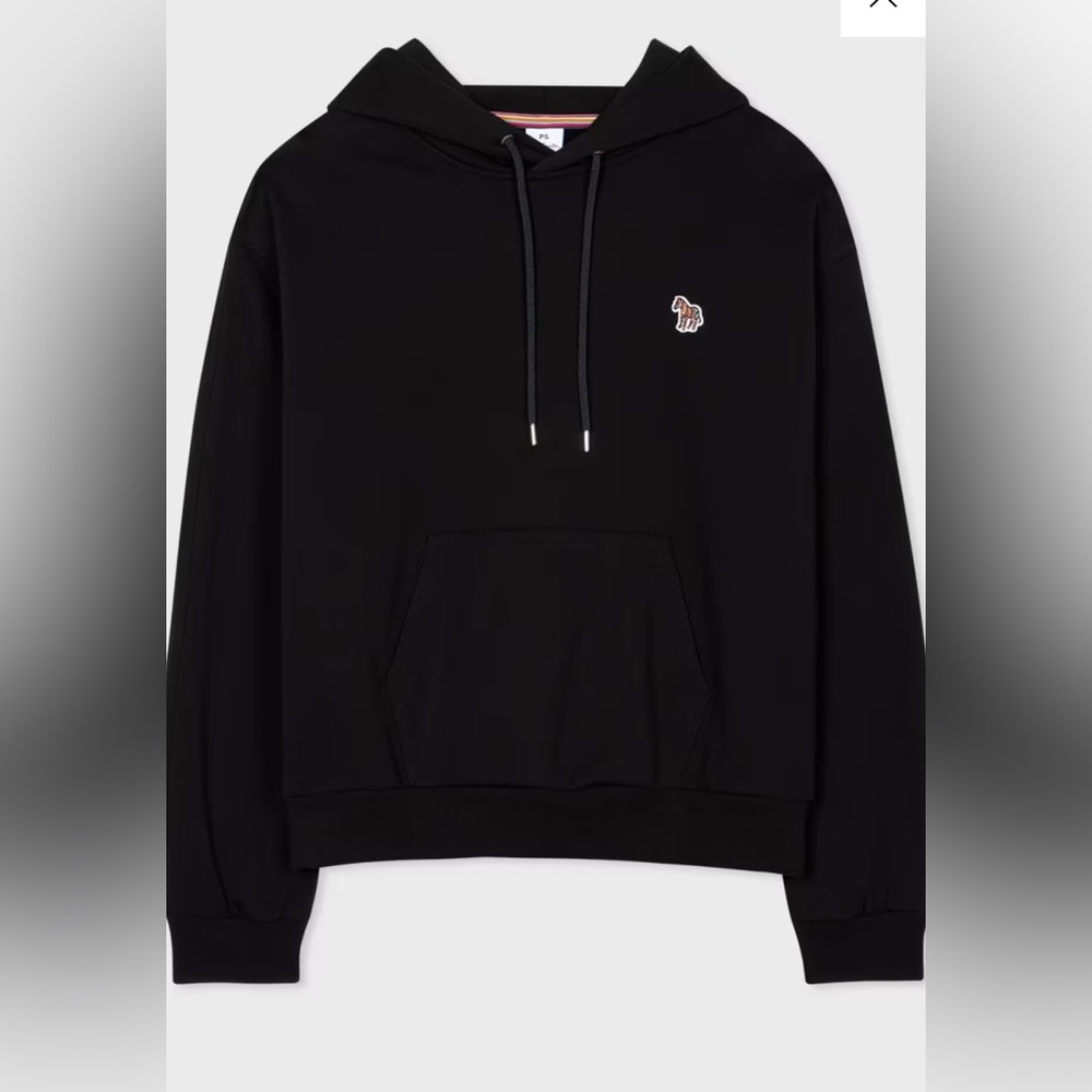 Paul Smith Woman’s Black Cotton Zebra Logo Hoodie